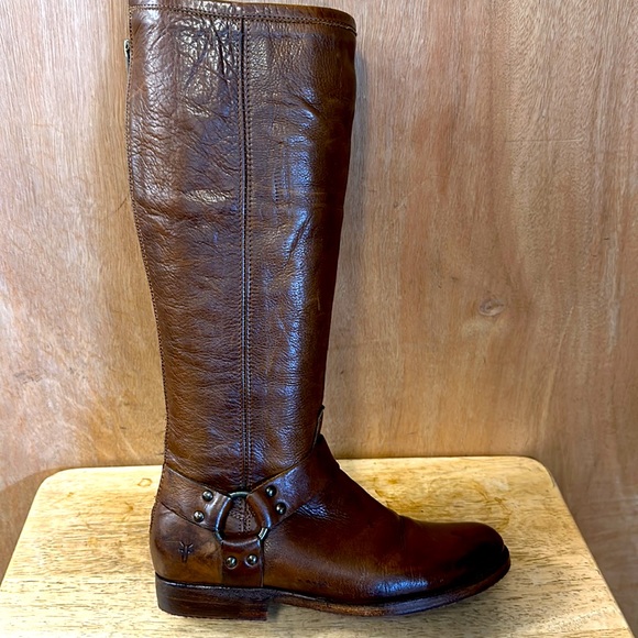 Frye women’s 16” boots w/ full back zippers size 8 new custom soles & heels - Picture 9 of 15